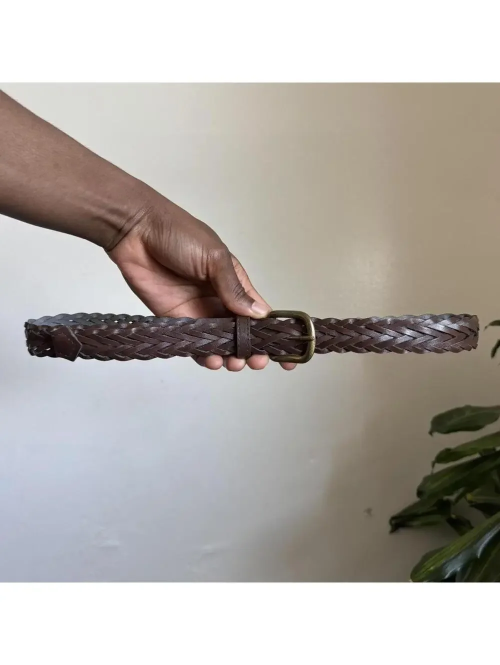 Vintage Woven faux Leather Belt size‎ 30